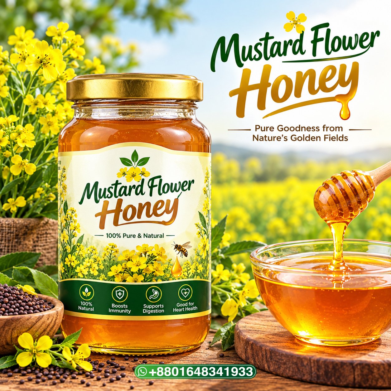 Best Organic Mustard Flower Honey by Al Hadi Best Organic Mustard Flower Honey and Organic Food Supplier in Chittagong BD